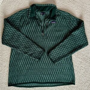 Patagonia Forest Green Patterned Fleece